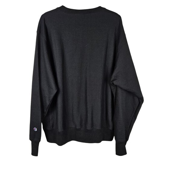 Champion Reverse Weave Ironclad Sweatshirt Size L Built For More Black Pullover - Picture 2 of 8